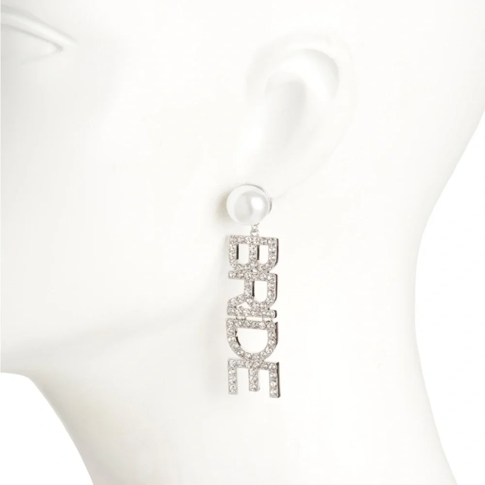 HP!! NWT Kleinfeld Pavé BRIDE Statement Drop Earrings - Picture 3 of 6